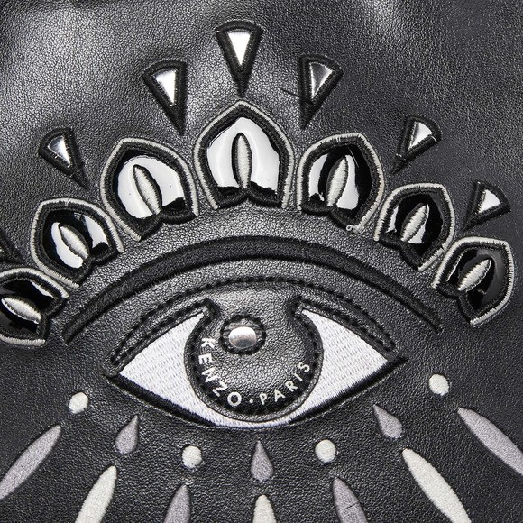 KENZO Black Leather Eye Patch Tote - Picture 5 of 8